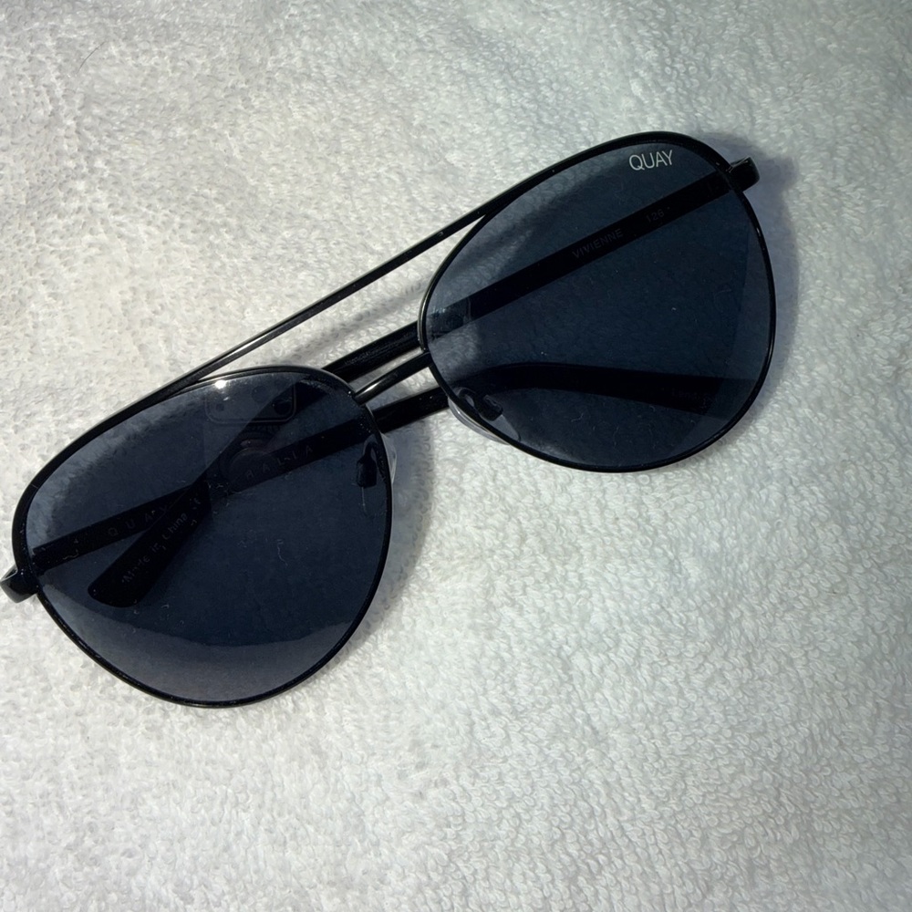 Quay Australia Dark Lens Aviator Sunglasses
